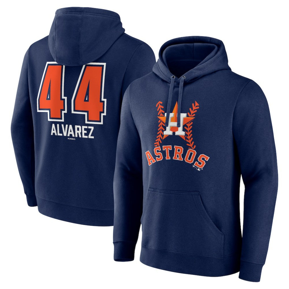 Yordan Alvarez Houston Astros Fastball Player Name & Number Pullover Hoodie - Navy