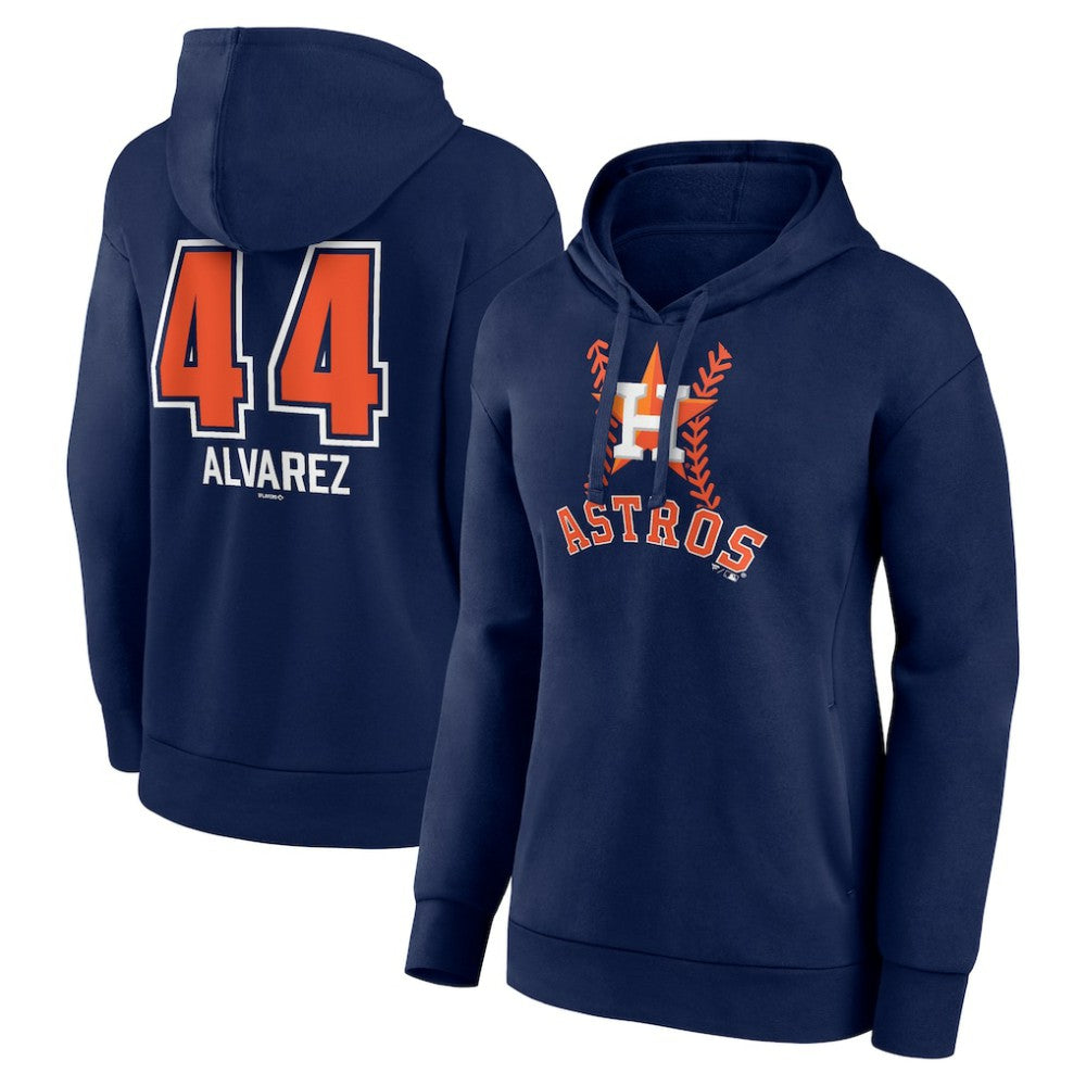 Yordan Alvarez Houston Astros Women's Fastball Player Name & Number Pullover Hoodie - Navy