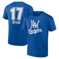 Shohei Ohtani Los Angeles Dodgers Fastball Player Name & Number T-Shirt - Royal