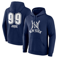 Aaron Judge New York Yankees Fastball Player Name & Number Pullover Hoodie - Navy