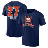 Jose Altuve Houston Astros Fastball Player Name & Number T-Shirt - Navy