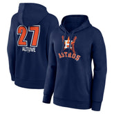 Jose Altuve Houston Astros Women's Fastball Player Name & Number Pullover Hoodie - Navy