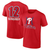 Kyle Schwarber Philadelphia Phillies Fastball Player Name & Number T-Shirt - Red