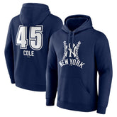 Gerrit Cole New York Yankees Fastball Player Name & Number Pullover Hoodie - Navy