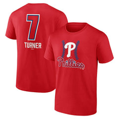 Trea Turner Philadelphia Phillies Fastball Player Name & Number T-Shirt - Red