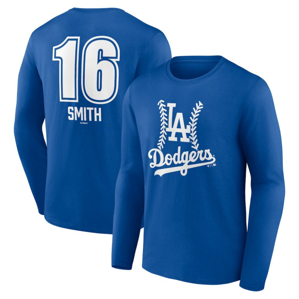 Will Smith Los Angeles Dodgers Fastball Player Name & Number Long Sleeve T-Shirt - Royal