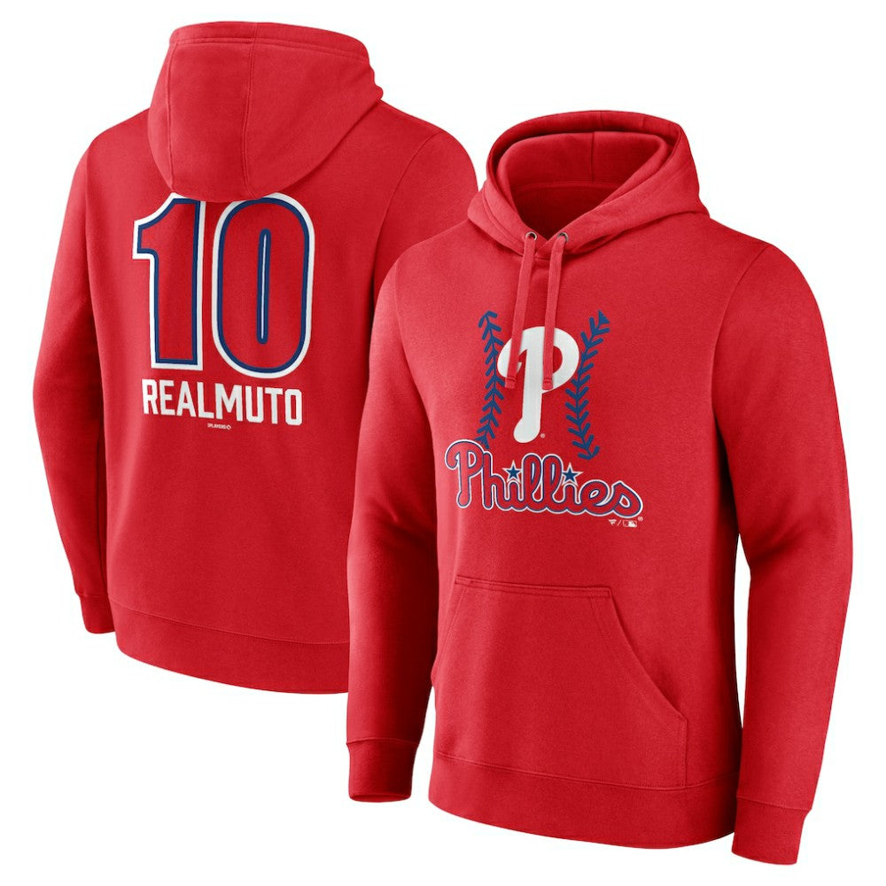 J.T. Realmuto Philadelphia Phillies Fastball Player Name & Number Pullover Hoodie - Red