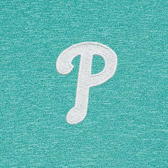 Philadelphia Phillies Antigua Hunk Quarter-Zip Top - Heather Aqua