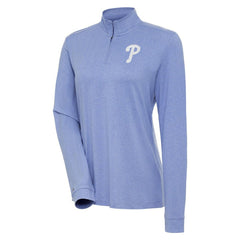 Philadelphia Phillies Antigua Women's Mentor Quarter-Zip Pullover Top - Lavender