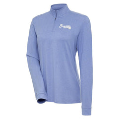 Atlanta Braves Antigua Women's Mentor Quarter-Zip Pullover Top - Lavender