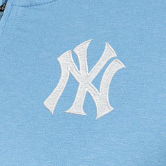 New York Yankees Antigua Women's Mentor Quarter-Zip Pullover Top - Light Blue