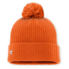 Philadelphia Flyers Fanatics Primary Logo Cuffed Knit Hat with Pom Orange