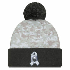 Cincinnati Bengals New Era Youth 2024 Salute To Service Cuffed Pom Knit Hat - White/Graphite cheap