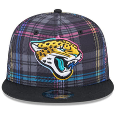 Jacksonville Jaguars New Era 2024 NFL Crucial Catch Plaid 9FIFTY Snapback Hat - Black sale