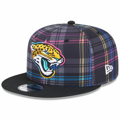 Jacksonville Jaguars New Era 2024 NFL Crucial Catch Plaid 9FIFTY Snapback Hat - Black sale