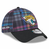 Jacksonville Jaguars New Era 2024 NFL Crucial Catch Plaid 39THIRTY Flex Hat - Black sale