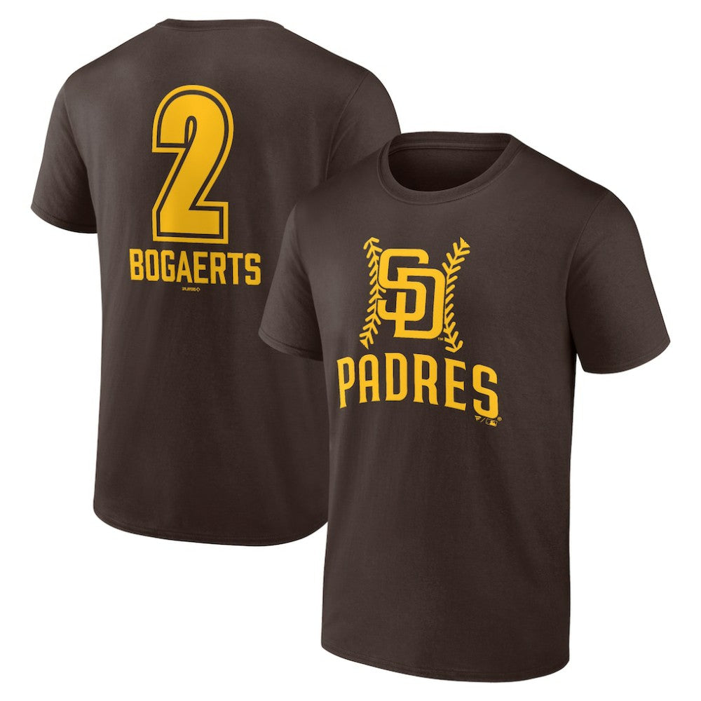 Xander Bogaerts San Diego Padres Fastball Player Name & Number T-Shirt - Brown