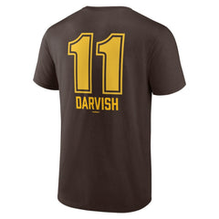 Yu Darvish San Diego Padres Fastball Player Name & Number T-Shirt - Brown