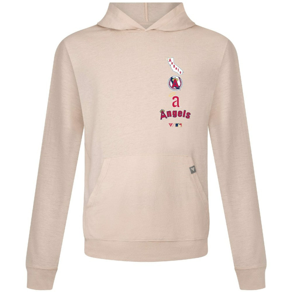 Los Angeles Angels Levelwear Base Line Pullover Hoodie - Cream