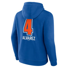 Francisco Alvarez New York Mets Fastball Player Name & Number Pullover Hoodie - Royal