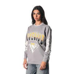 Pittsburgh Penguins The Wild Collective Unisex Tie-Dye Double Collar Pullover Sweatshirt Gray