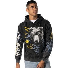 Memphis Grizzlies The Wild Collective Unisex Acid Wash Flame Pullover Hoodie - Black shop