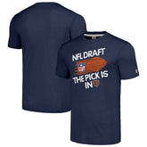 Chicago Bears Homage Unisex 2024 Team Draft Tri-Blend T-Shirt - Heather Navy for sale