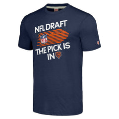 Chicago Bears Homage Unisex 2024 Team Draft Tri-Blend T-Shirt - Heather Navy for sale
