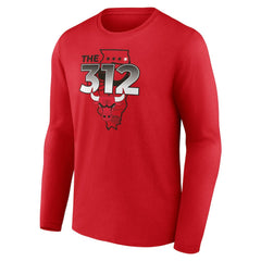 Chicago Bulls Pick & Roll Coverage Long Sleeve T-Shirt sale - Red discount