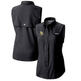 Minnesota Vikings Women's PFG Tamiami Omni-Shade Sleeveless Button-Up Shirt - Black outlet