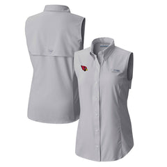 Arizona Cardinals Women's PFG Tamiami Omni-Shade Sleeveless Button-Up Shirt - Gray outlet