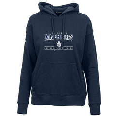 Toronto Maple Leafs Levelwear Women's Retro Adorn Spellout Pullover Hoodie Navy