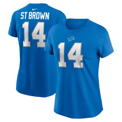 Amon-Ra St. Brown Detroit Lions Women's Player Name & Number T-Shirt - Blue | Nike discount