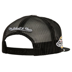 Miami Heat Roper Meshback Trucker Snapback Hat - Black | Mitchell & Ness outlet