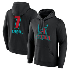 Corbin Carroll Arizona Diamondbacks Name & Number Fastball Pullover Hoodie - Black