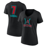 Corbin Carroll Arizona Diamondbacks Women's Name & Number Fastball V-Neck T-Shirt - Black