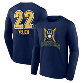 Christian Yelich Milwaukee Brewers Name & Number Fastball Long Sleeve T-Shirt - Navy