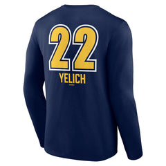 Christian Yelich Milwaukee Brewers Name & Number Fastball Long Sleeve T-Shirt - Navy