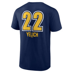 Christian Yelich Milwaukee Brewers Name & Number Fastball T-Shirt - Navy