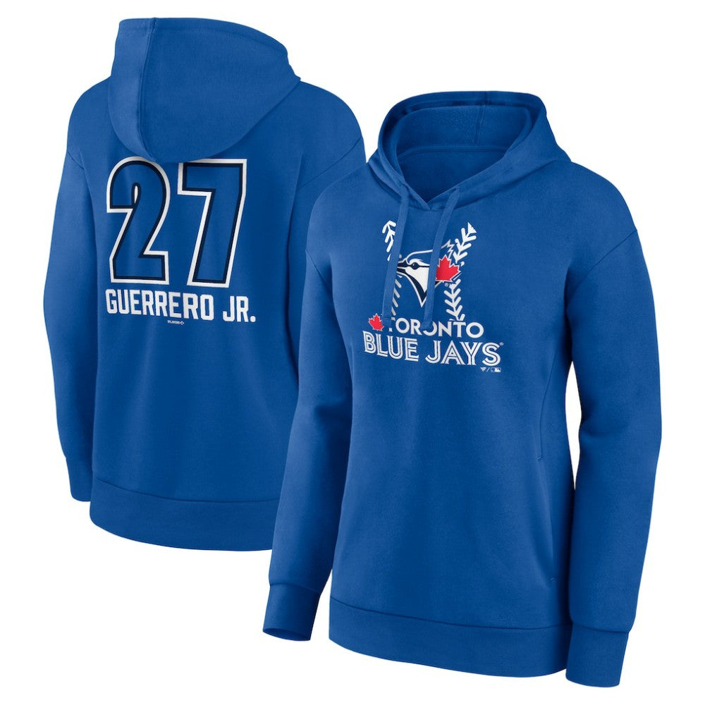 Vladimir Guerrero Jr. Toronto Blue Jays Women's Name & Number Fastball Pullover Hoodie - Royal