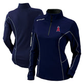 Los Angeles Angels Women's Omni-Wick Shotgun Quarter-Zip Pullover Top - Navy | Columbia