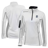 Detroit Tigers Women's Omni-Wick Shotgun Quarter-Zip Pullover Top - White | Columbia