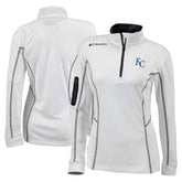 Kansas City Royals Women's Omni-Wick Shotgun Quarter-Zip Pullover Top - White | Columbia