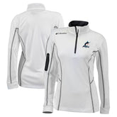 Miami Marlins Women's Omni-Wick Shotgun Quarter-Zip Pullover Top - White | Columbia