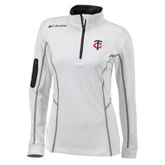 Minnesota Twins Women's Omni-Wick Shotgun Quarter-Zip Pullover Top - White | Columbia