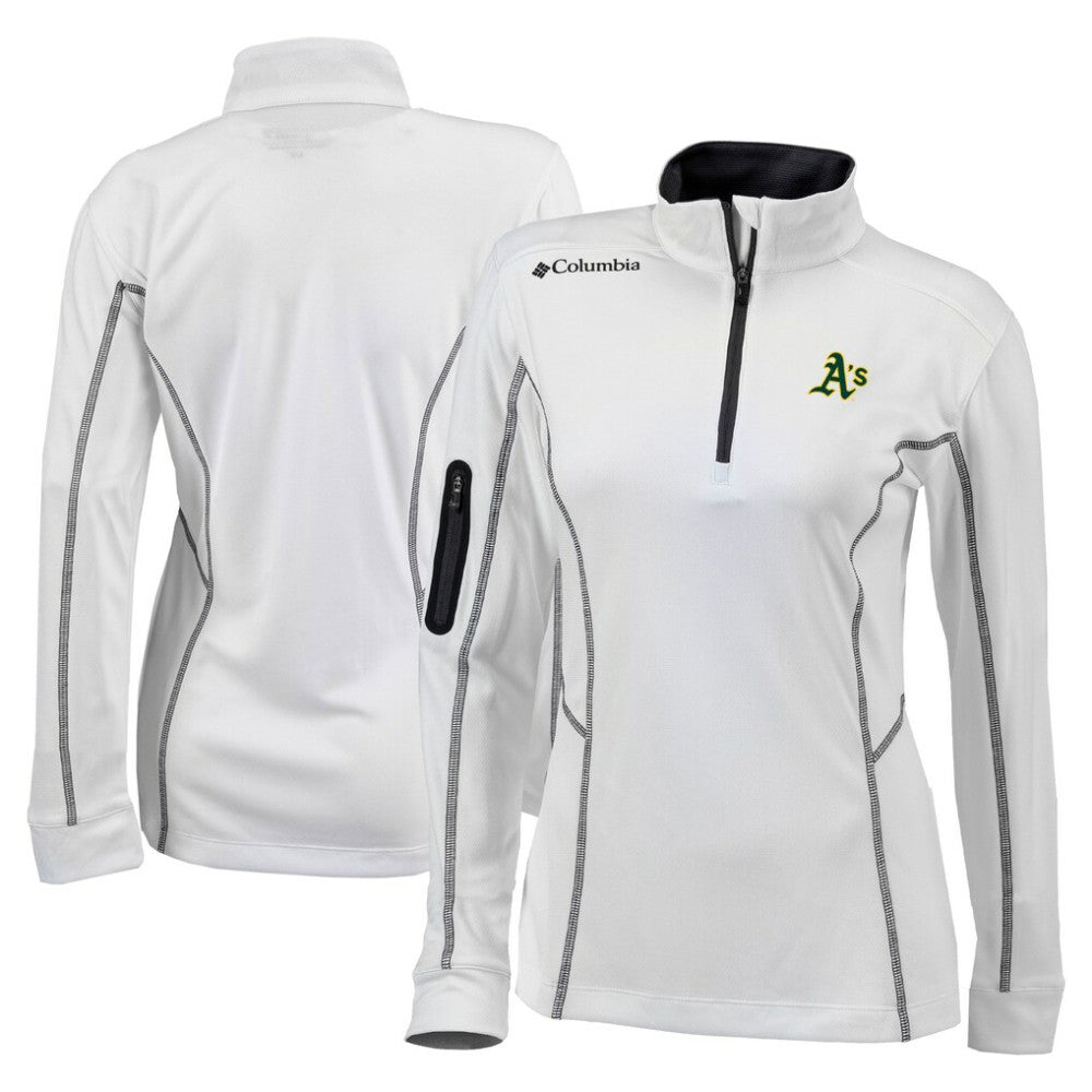 Athletics Women's Omni-Wick Shotgun Quarter-Zip Pullover Top - White | Columbia