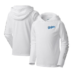 Los Angeles Dodgers Youth Terminal Tackle Long Sleeve Hoodie T-Shirt - White | Columbia