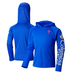 Philadelphia Phillies Youth Terminal Tackle Long Sleeve Hoodie T-Shirt - Royal | Columbia