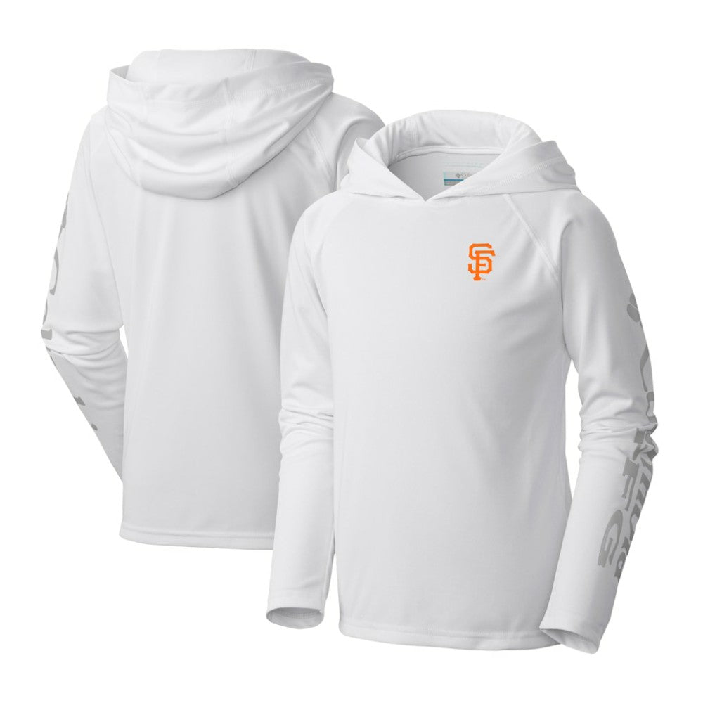 San Francisco Giants Youth Terminal Tackle Long Sleeve Hoodie T-Shirt - White | Columbia