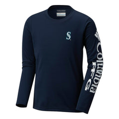 Seattle Mariners Youth Terminal Tackle Long Sleeve T-Shirt - Navy | Columbia